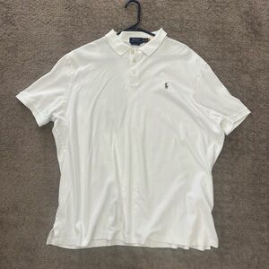 Men’s polo, Ralph Lauren classic fit short sleeve polo white XXL
